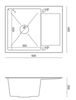 maisytuvas lanksc - Quadron Luke 116, juodas (Black), 600 mm x 480 mm x 200 mm - 2 nuotrauka