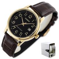 laikrodziu dezute - Casio MTP-V002GL-1B Ruda Juoda (Brown Black) - 3 nuotrauka
