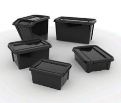 daiktadez plast - Daiktadėžė Pro Box, 32 l, juoda, 510 x 390 x 258 mm - 2 nuotrauka