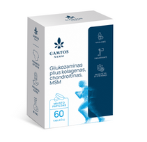 maisto papildai -  GLIUKOZAMINAS PLIUS KOLAGENAS, CHONDROITINAS, MSM, 60 tablečių - 3 nuotrauka
