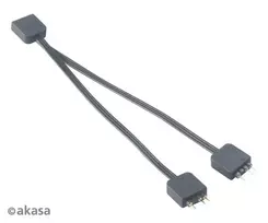 rgb laidas - Akasa Addressable RGB LED Splitter Cable AK-CBLD08-12BK Juodas (Black) - 2 nuotrauka