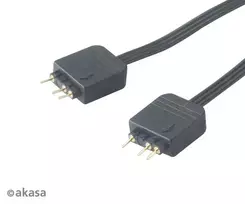 rgb laidas - Akasa Addressable RGB LED Splitter Cable AK-CBLD08-12BK Juodas (Black) - 4 nuotrauka