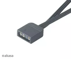 rgb laidas - Akasa Addressable RGB LED Splitter Cable AK-CBLD08-12BK Juodas (Black) - 5 nuotrauka