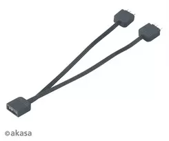 rgb laidas - Akasa Addressable RGB LED Splitter Cable AK-CBLD08-12BK Juodas (Black) - 6 nuotrauka
