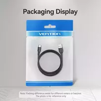 usb a to usb c 0.5m - CABLE USB-C TO USB2.0/0.5M BLACK CTHBD VENTION - 9 nuotrauka