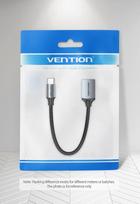 usb female to usb c - Vention USB 3.0 C Male to A Female OTG Cable 0.15M Gray (Pilka) CCXHB - 2 nuotrauka
