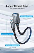 usb female to usb c - Vention USB 3.0 C Male to A Female OTG Cable 0.15M Gray (Pilka) CCXHB - 4 nuotrauka