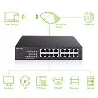 tinklo komutatorius 1000 - ZyXEL GS1100-16 16-port - 4 nuotrauka