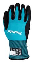 nitrilo pirstines - s Makita P-84682, medvilnė/nitrilas, mėlyna/juoda, M - 6 nuotrauka