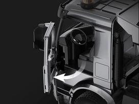 rc06 - Double E Mercedes Arocs METAL savivartis su puspriekabe 1:20 RC0667 - 6 nuotrauka