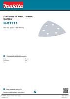 akmens diskai - Šlifavimo popierius Akmuo G240, 10pcs. BLACK Makita B-21755 - 2 nuotrauka