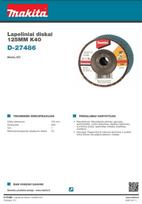 disku makita - Žiedlapinis šlifavimo diskelis MAKITA, 125 mm, K40 - 2 nuotrauka