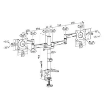 dvieju monitorius stovas - LOGILINK BP0077 Dual - 5 nuotrauka