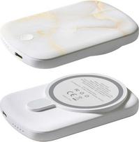 5000 mah powerbank - LAUT POWER CHARGE White Marble Powerbank with MagSafe - 4 nuotrauka