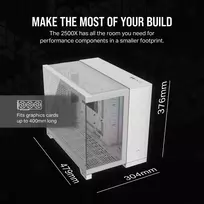 micro korpusas - Kompiuterio korpusas Corsair iCUE LINK 2500X RGB, balta - 3 nuotrauka