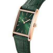 moterisko laikrodziai - Daniel Wellington DW00100694 Surištas krokodilas smaragdinis rožinis auksas (Emerald Pink Gold) - 6 nuotrauka