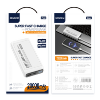 Sendem PH82, 20000mAh, 22.5W, baltas (white)