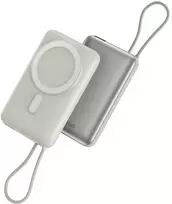 Energea Bazic Fusion Mag 10000mAh, MagSafe, USB-C, pilkas spalvos