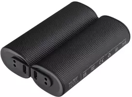 VEGER W0587, 2 x 5000mAh, 2.4A, rankų šildytuvas, juodas ir sidabrinis