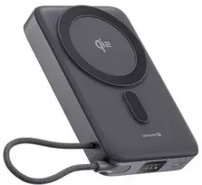 Swissten Qi2 MagSafe Power Bank 10000mAh, 15W, USB-C, juodas (black)