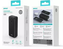 BWOO BO-P64, 30000mAh, 22.5W, juodas (black)