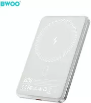 BWOO P79, 5000mAh, 20W, magnetinis įkrovimas, šviesiai pilkas