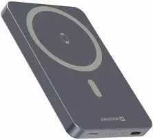 Swissten FUSION Power Bank Universal External Battery, 5000mAh, sidabrinis (silver)