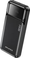 22.5w 10000mah - Awei PA-90, 10000mAh, 22.5W, PD, 2xUSB-C, juodas (black) - 1 nuotrauka