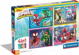 Clementoni Spidey and His Amazing Friends 21528, 4 x 72 det.