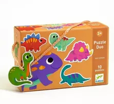 Djeco Dviejų dalių dėlionės - Dinozaurai, DJ08263, 20 det.