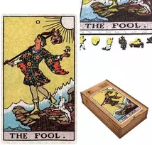 Fantasy Puzzles Taro Kvailys (Rider-Waite), medinė dėlionė, 250 det.