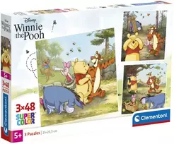 Clementoni Square Disney Winnie the Pooh 25063, 3 x 48 det.