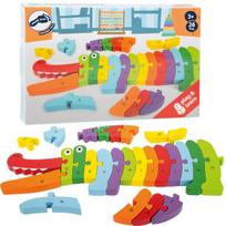 Small Foot ABC Crocodile medinė dėlionė