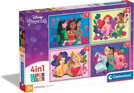 Clementoni Disney Princess 21517, 4 in 1, 72 det.