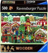 Ravensburger Christmas Market, medinė dėlionė, 500 det.