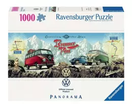 Ravensburger Puzzle Panorama - Across the Brenner Pass in the VW Bus, 1000 det.