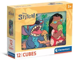 Clementoni Disney Stitch 12 kubų dėlionė 41347
