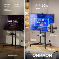 75 tv - TV SET ACC MOBILE STAND/32-75"/BLACK TS1571-B ONKRON - 5 nuotrauka
