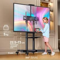 75 tv - TV SET ACC MOBILE STAND/32-75"/BLACK TS1571-B ONKRON - 6 nuotrauka