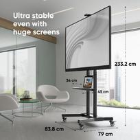 tv 100 - TV SET ACC MOBILE STAND/50-90"/BLACK TS1891-B ONKRON - 4 nuotrauka