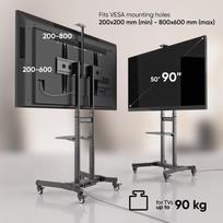 tv 100 - TV SET ACC MOBILE STAND/50-90"/BLACK TS1891-B ONKRON - 6 nuotrauka