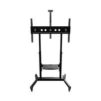 tv 100 - ONKRON Mobile TV Stand Rolling TV Cart for 50 to 100-Inch Screens up to 120 kg, black | TS1991-B - 8 nuotrauka