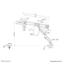 2 monitoriu laikiklis - NEOMOUNTS BY NEWSTAR DS75-450BL2 FULL MOTION MONITOR DESK MOUNT FOR 17-32" SCREENS - BLACK - 16 nuotrauka