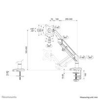 monitoriu laikiklis 100x100 - Neomounts by Newstar  MASNEWDS70_810BL1 - 3 nuotrauka