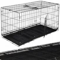voljerai - Springos Šuns narvas PA1082, 130 x 60 x 70 cm, Juodas (Black) - 3 nuotrauka