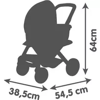 maxi cosi vezimelis - Smoby Maxi Cosi 3in1 Vežimėlis lėlei Smėlio (Beige) - 4 nuotrauka