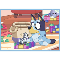 4 daliu delione - Trefl Puzzle 4in1 Bluey ir jo pasaulis 34637, 71 dal. - 5 nuotrauka