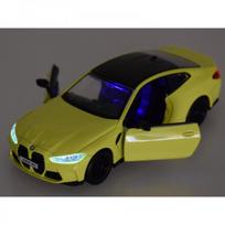 bmw masinele - Jokomisiada BMW M4 1:32, Geltonas (Yellow) - 6 nuotrauka