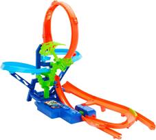 hot wheels trasos - Hot Wheels Kaskadinė trasa – Avarija ore (JFD12) - 6 nuotrauka