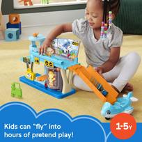 zaisliniai lektuvai - Figūrėlių rinkinys, oro uosto rinkinys Mattel Fisher Price Little People Everyday Adventures Airport HTJ26, įvairių spalvų - 5 nuotrauka